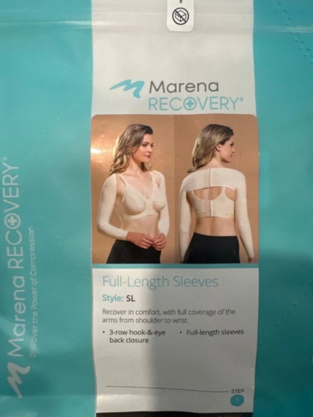 Marena Recovery Full-Length Compression Sleeves Beige Style SL Size XL Post Op